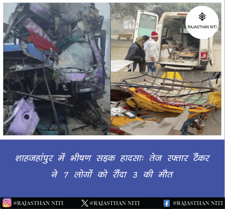 “शाहजहांपुर में भीषण सड़क हादसा: तेज रफ्तार टैंकर ने 7 लोगों को रौंदा, 3 की मौत”